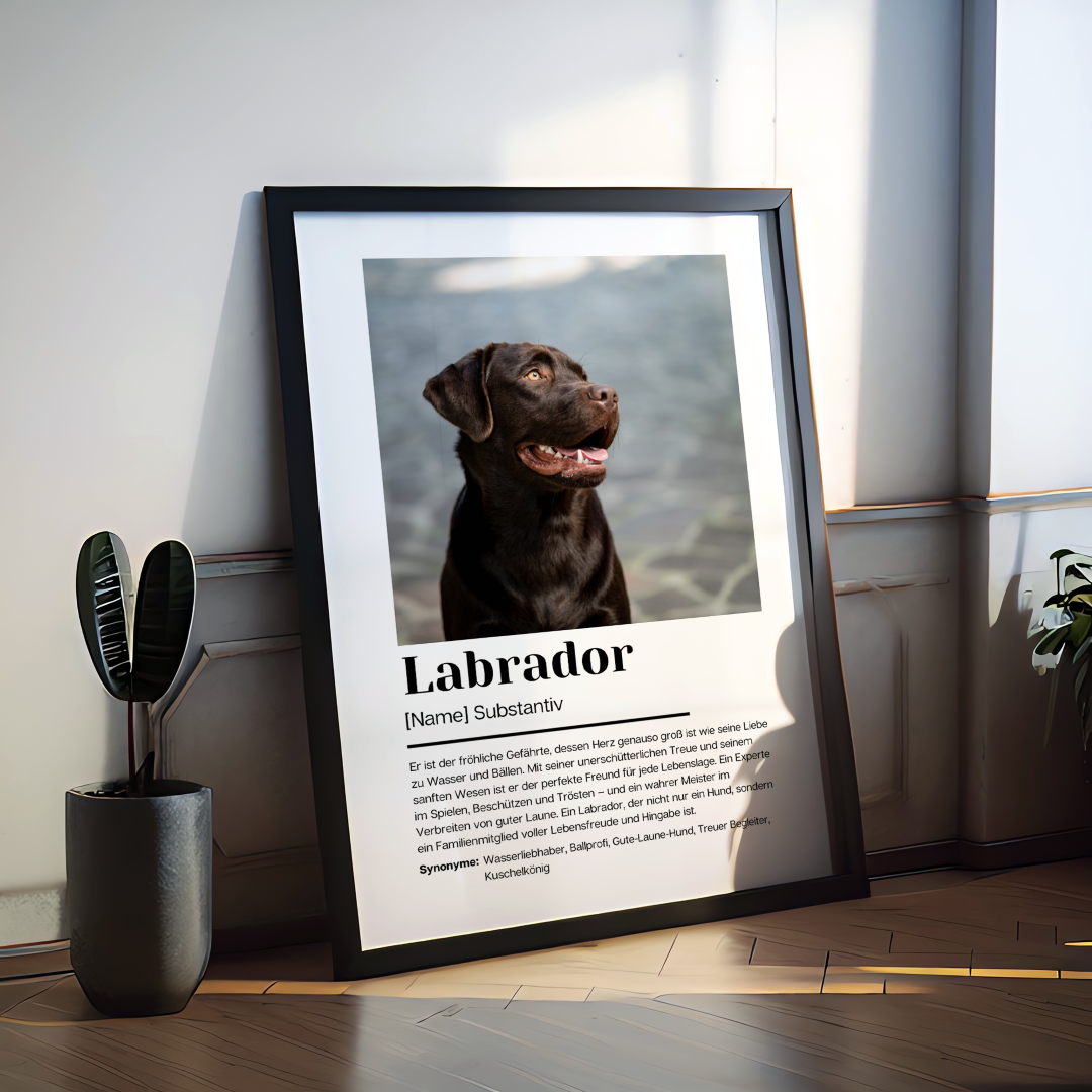 Fotoposter Definition Labrador personalisiert