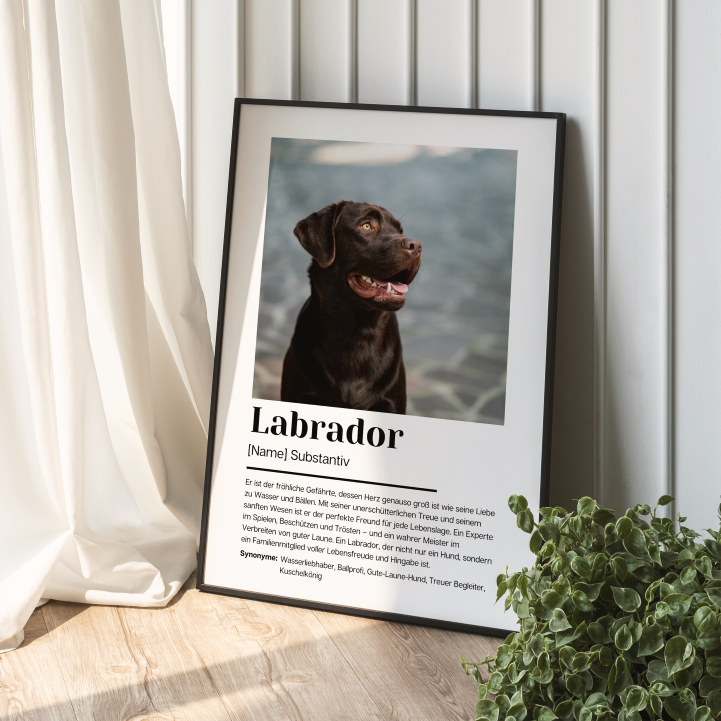 Fotoposter Definition Labrador personalisiert