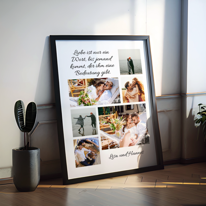 Poster Fotocollage LIEBE personalisiert