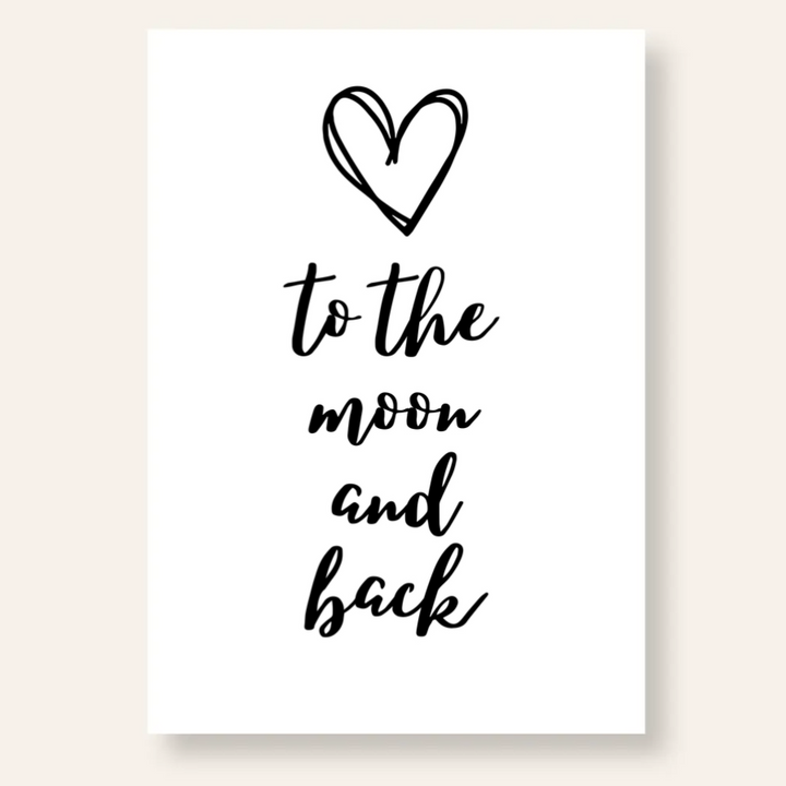 Love to the moon and back Spruch Poster