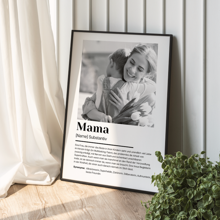 Fotoposter Definition MAMA personalisiert