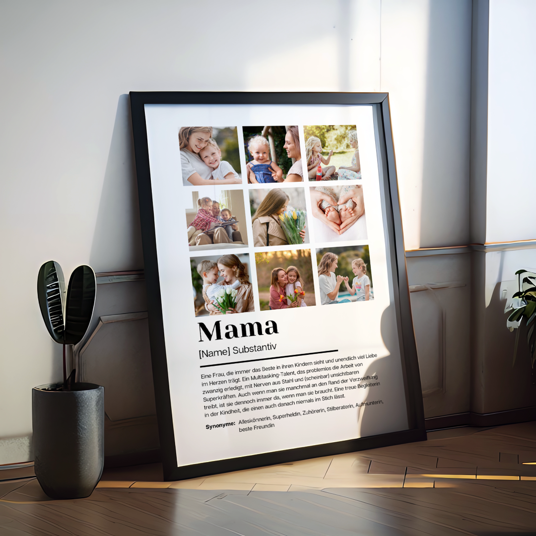Poster Fotocollage Definition MAMA personalisiert