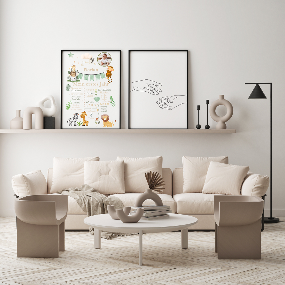 Personalisierte Meilensteintafel Mein erstes Jahr | Kleibt
