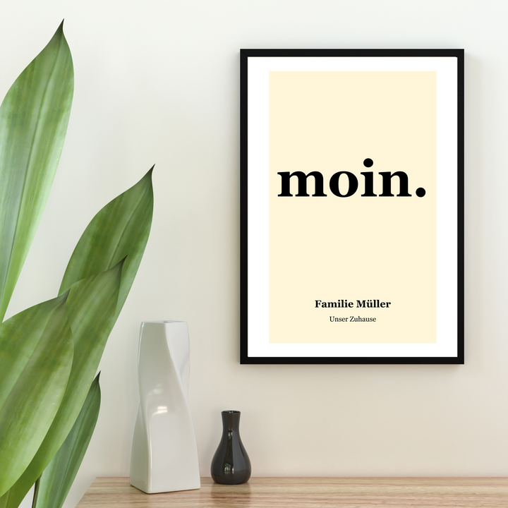 Moin Poster personalisiert | Kleibt