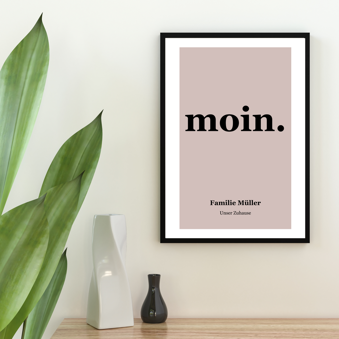 Moin Poster personalisiert | Kleibt