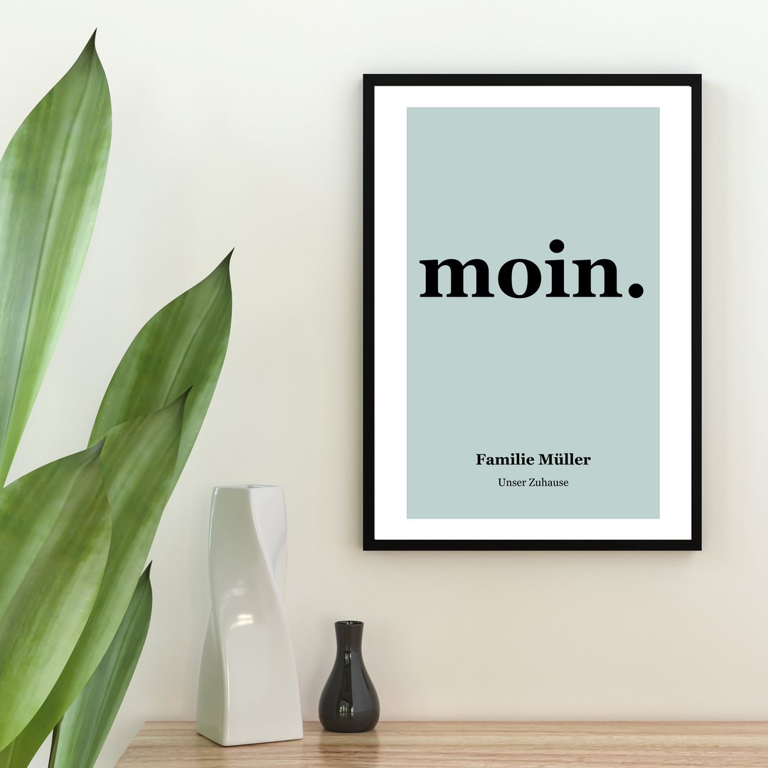 Moin Poster personalisiert | Kleibt