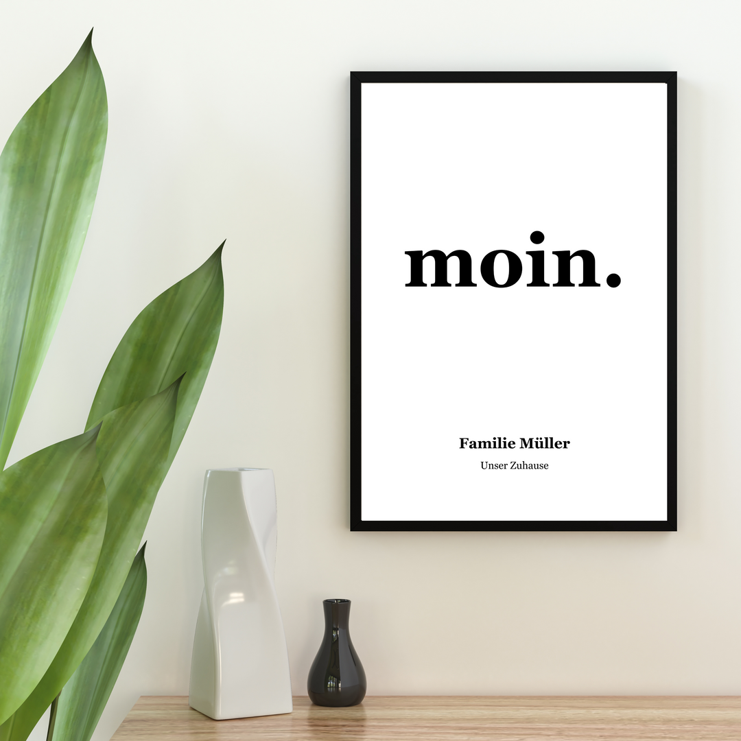 Moin Poster personalisiert | Kleibt