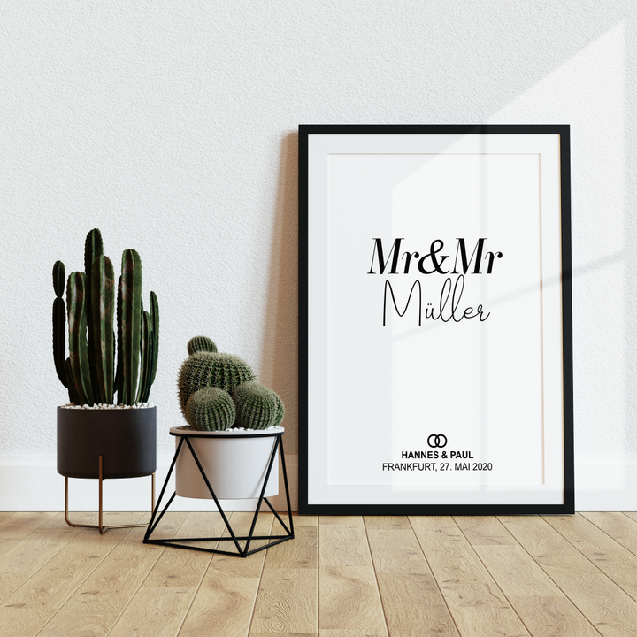 Poster Mr & Mr 01 personalisiert