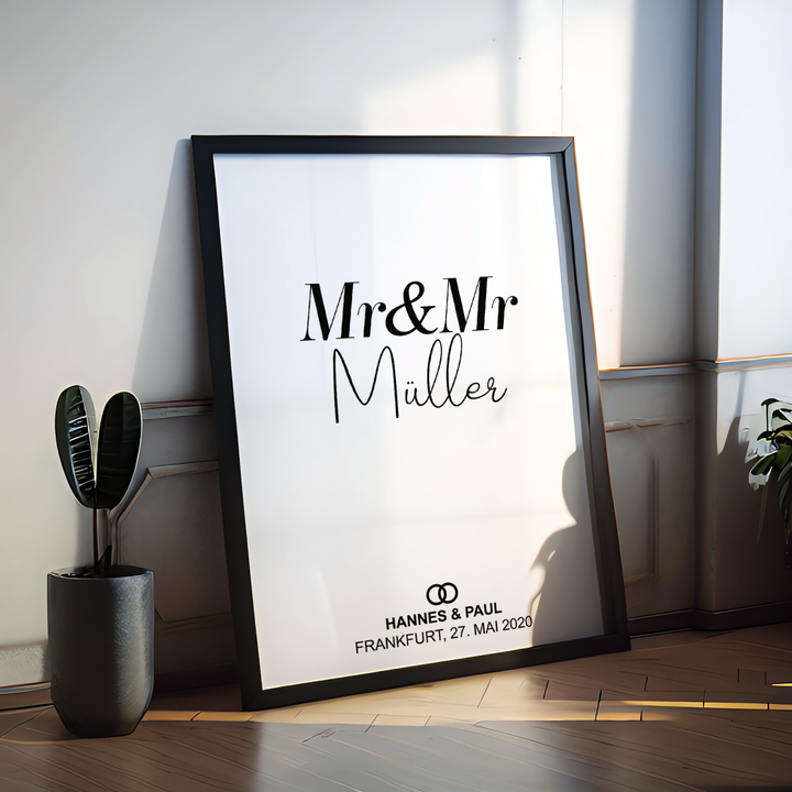 Poster Mr & Mr 01 personalisiert