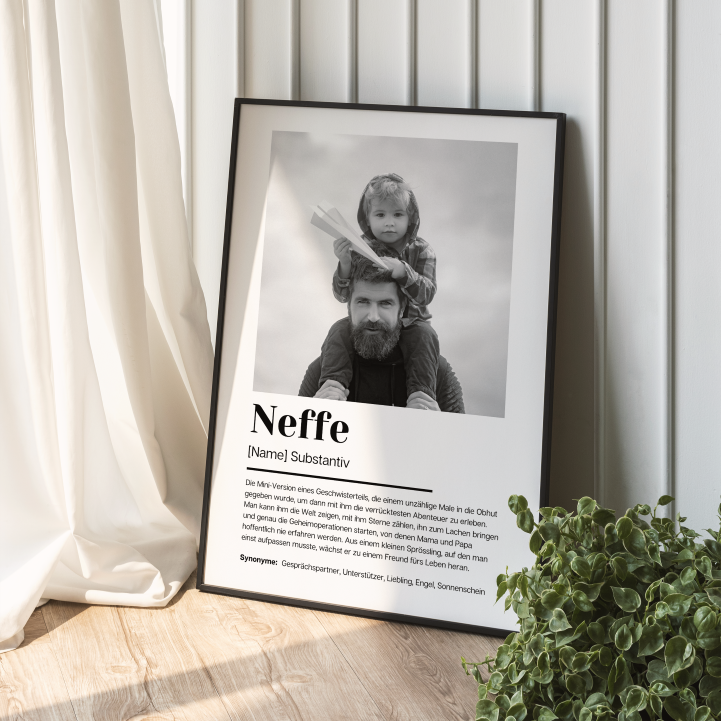 Fotoposter Definition NEFFE personalisiert