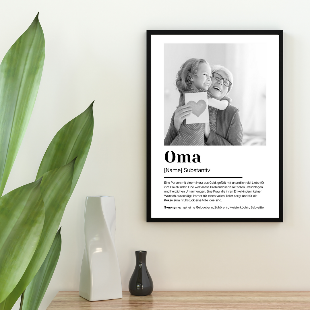 Fotoposter Definition OMA personalisiert