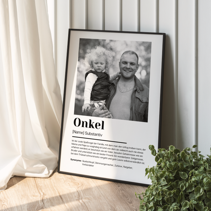 Fotoposter Definition ONKEL personalisiert