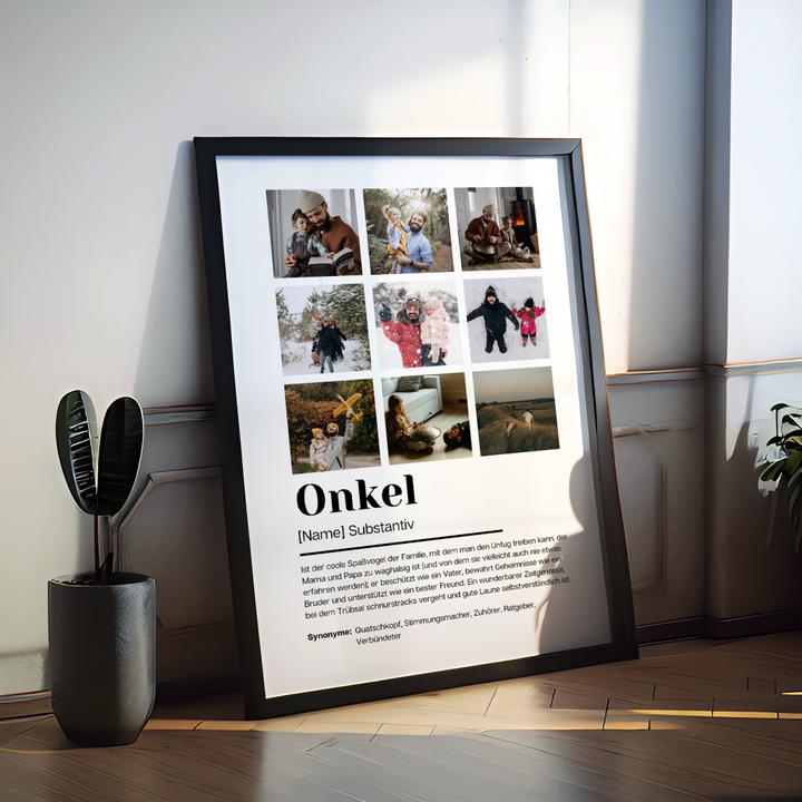Poster Fotocollage Definition ONKEL personalisiert