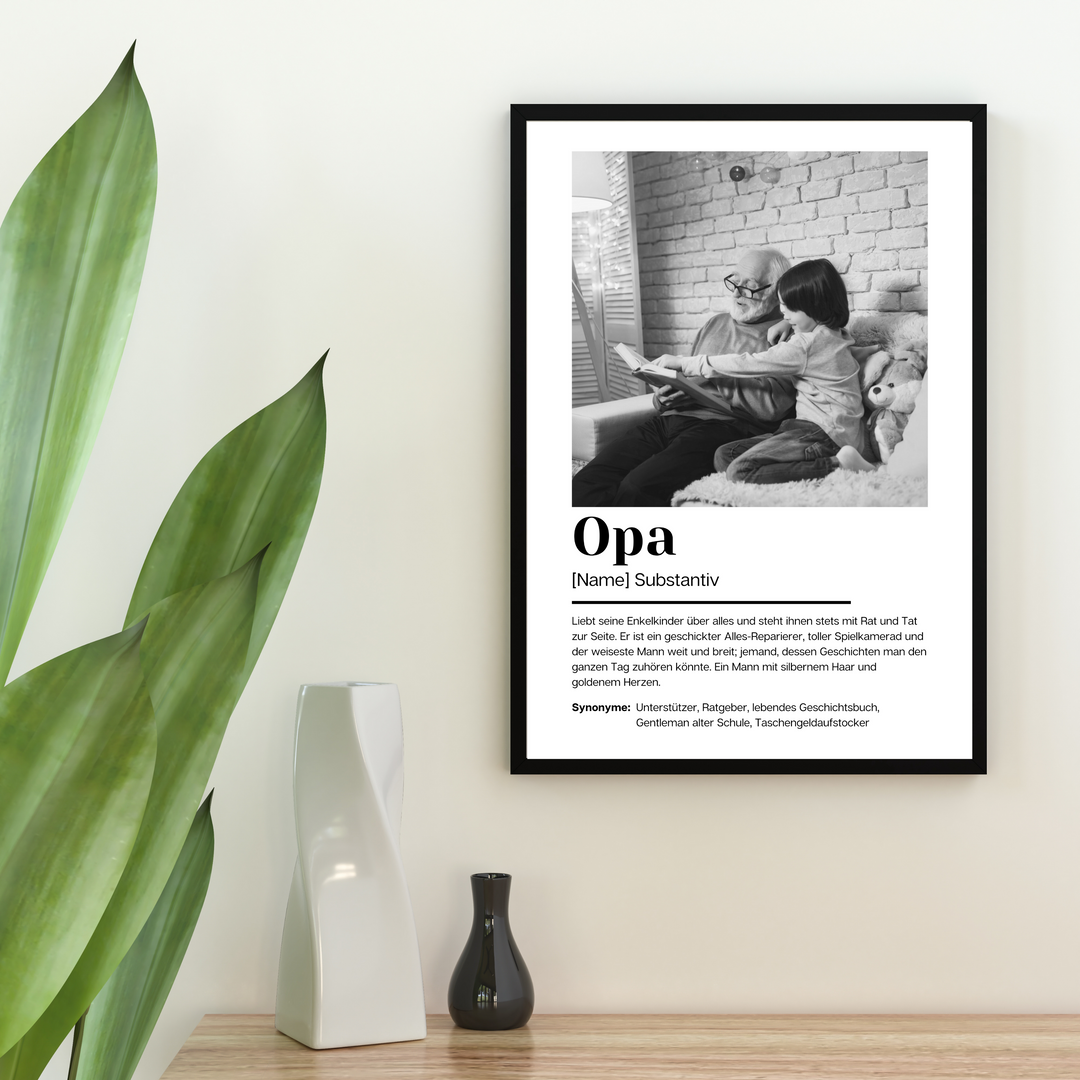 Fotoposter Definition OPA personalisiert