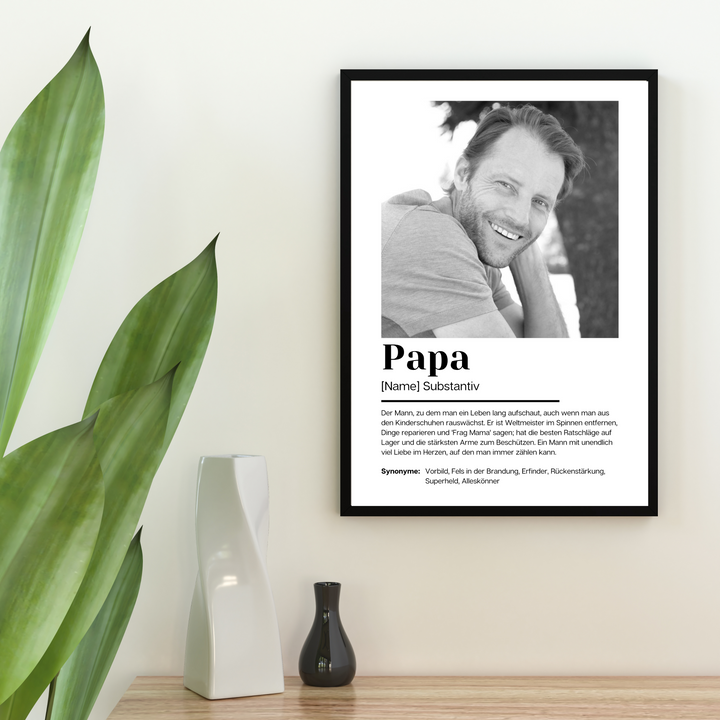 Fotoposter Definition PAPA personalisiert