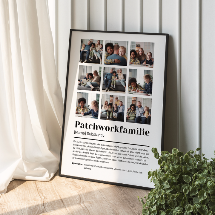 Poster Fotocollage Definition PATCHWORKFAMILIE personalisiert