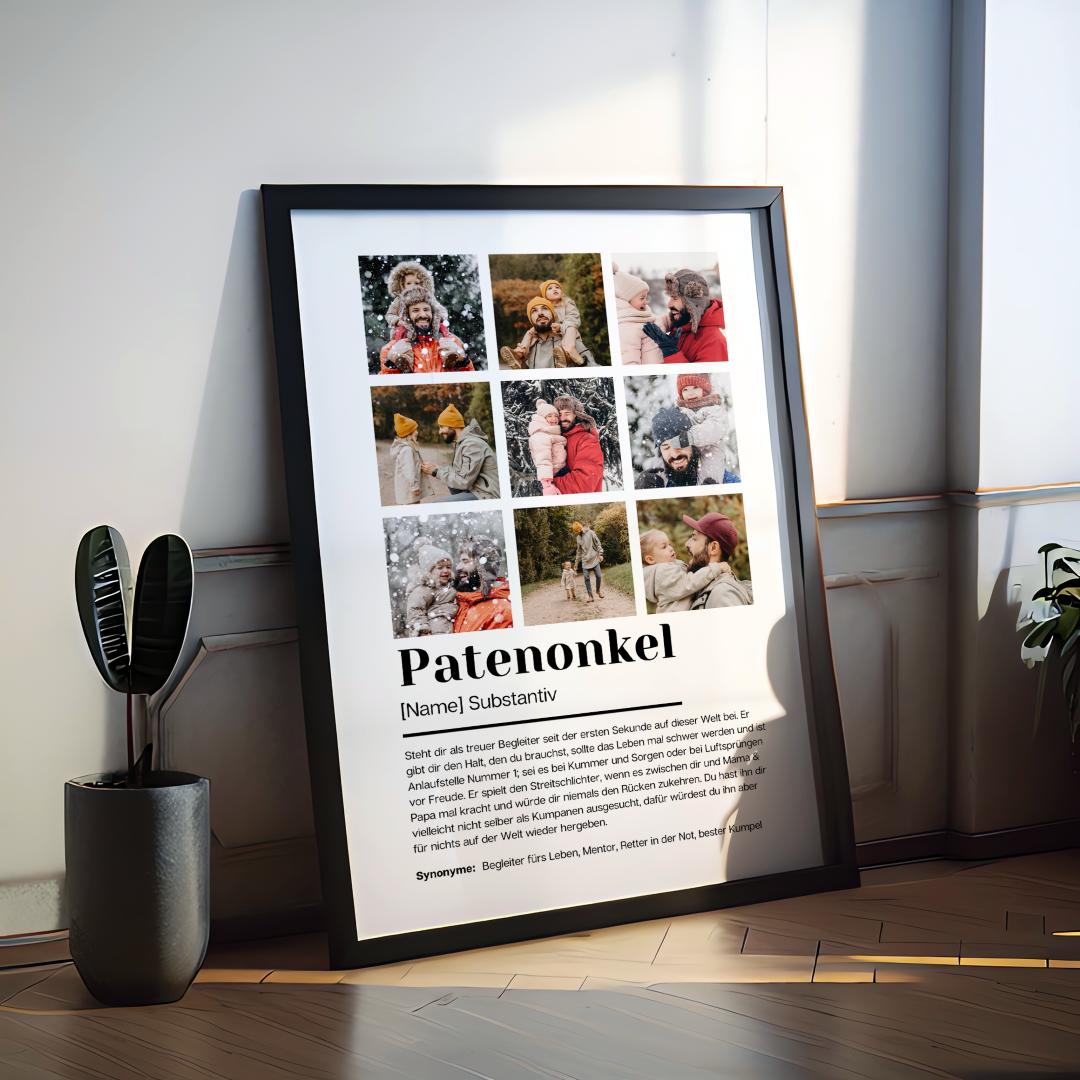 Poster Fotocollage Definition PATENONKEL personalisiert