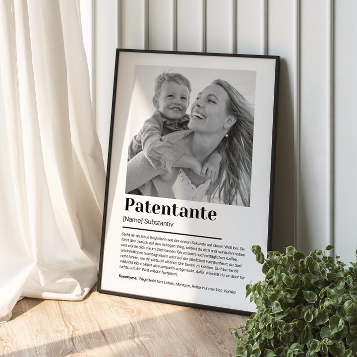 Fotoposter Definition PATENTANTE personalisiert