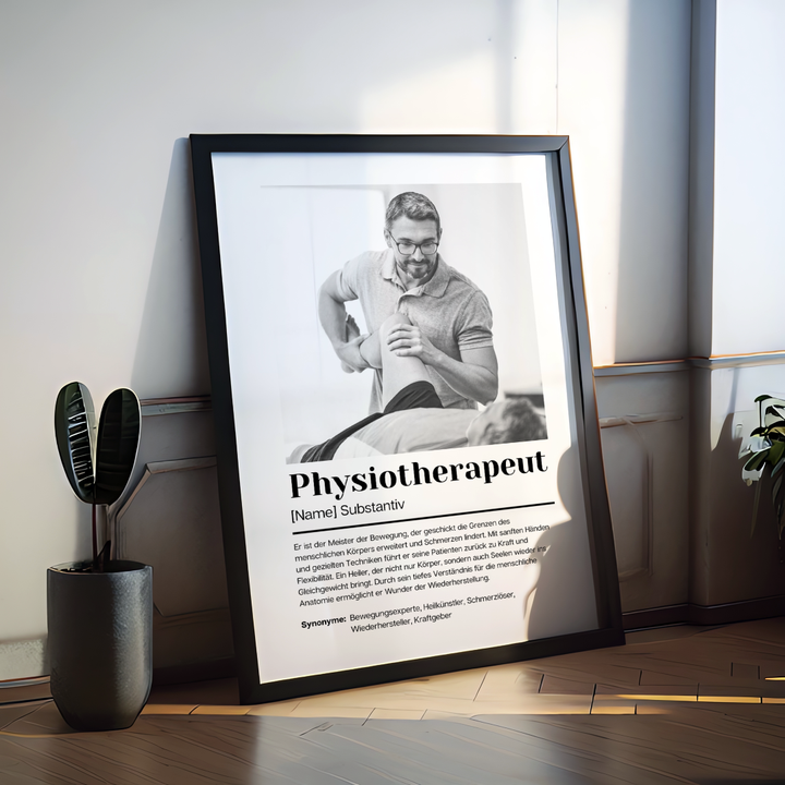 Fotoposter Definition PHYSIOTHERAPEUT personalisiert