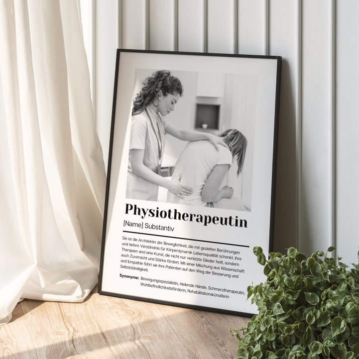 Fotoposter Definition PHYSIOTHERAPEUTIN personalisiert