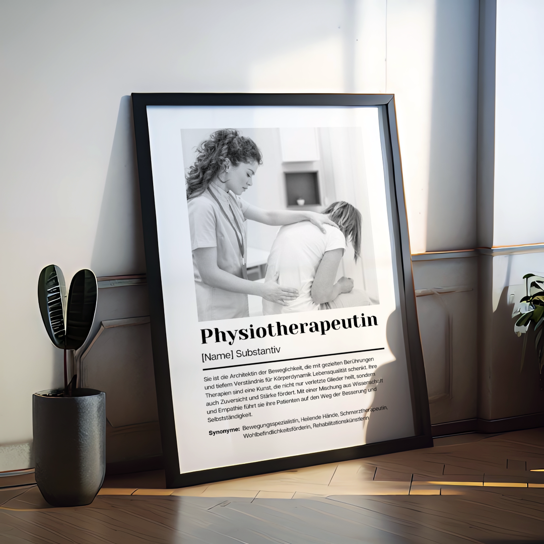 Fotoposter Definition PHYSIOTHERAPEUTIN personalisiert