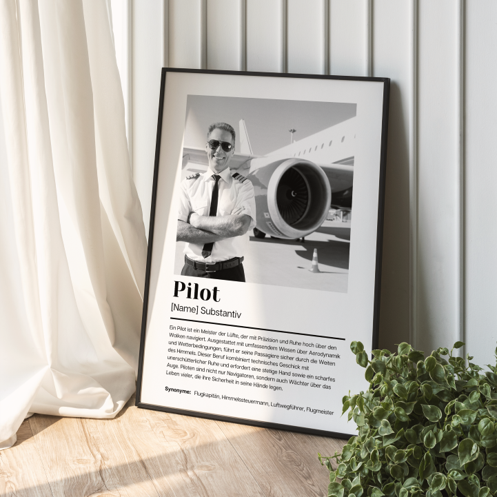 Fotoposter Definition PILOT personalisiert