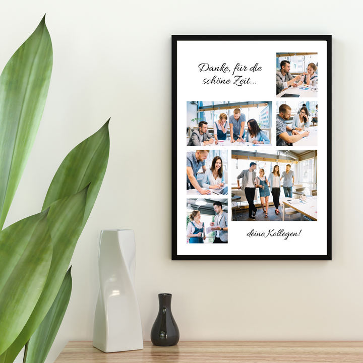 Abschiedsgeschenk Fotocollage Danke für die schöne Zeit