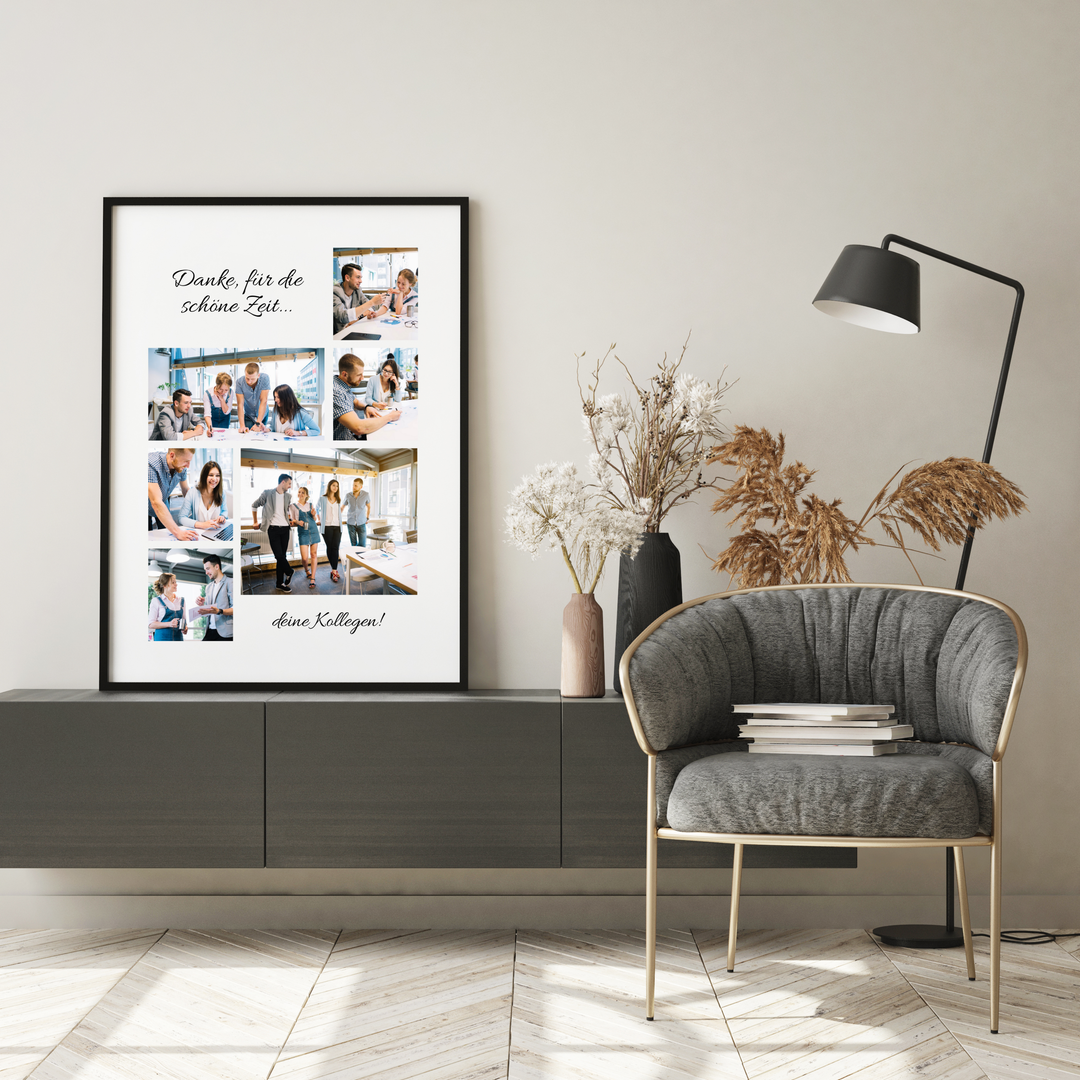 Abschiedsgeschenk Fotocollage Danke für die schöne Zeit