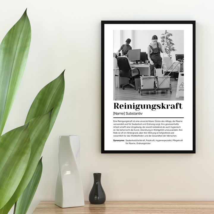 Fotoposter Definition REINIGUNGSKRAFT personalisiert