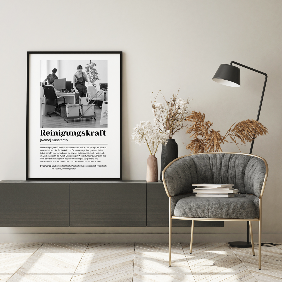 Fotoposter Definition REINIGUNGSKRAFT personalisiert