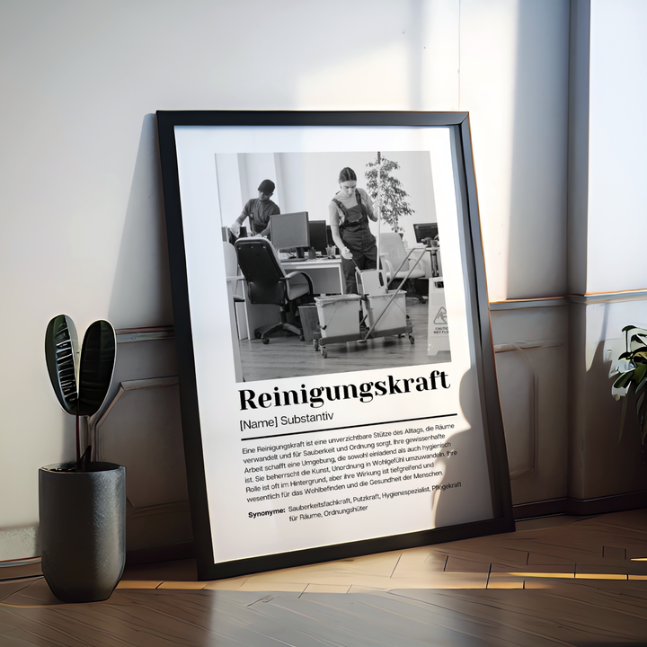 Fotoposter Definition REINIGUNGSKRAFT personalisiert