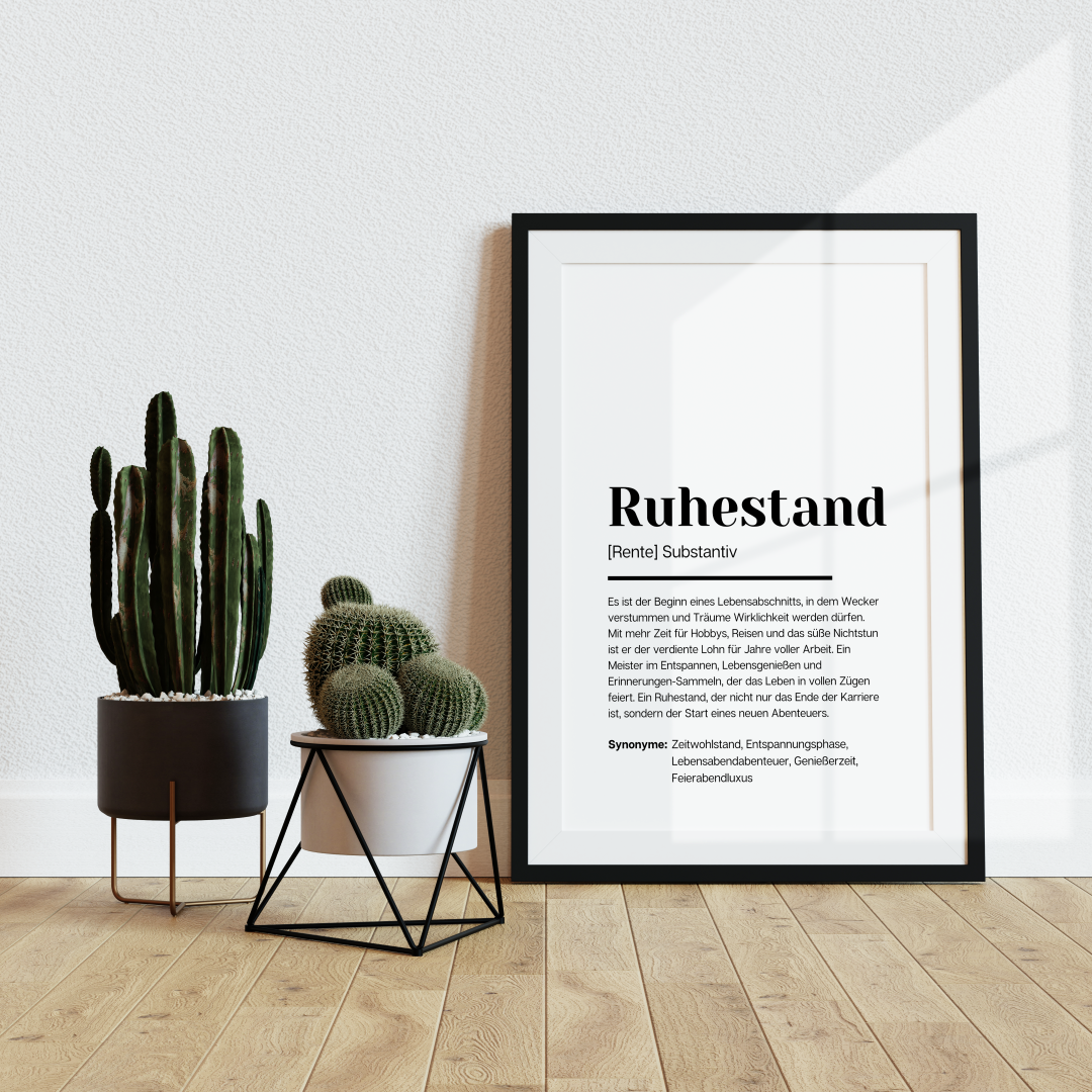 Poster Definition Ruhestand