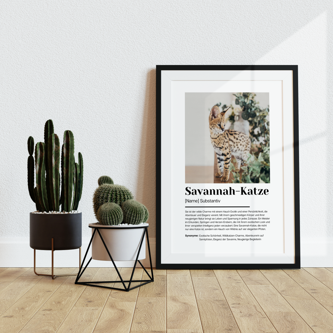 Fotoposter Definition Savannah-Katze personalisiert