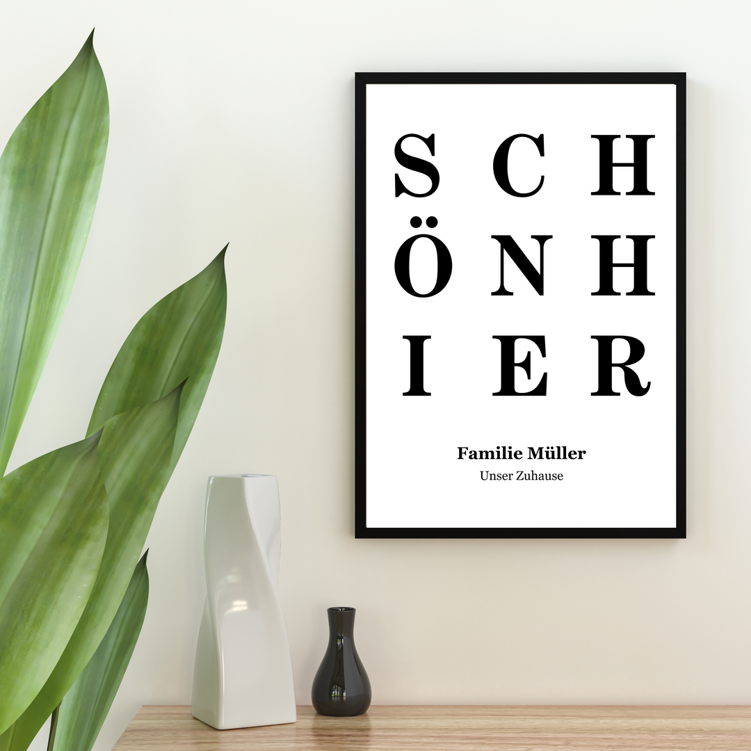 Schön Hier Poster personalisiert | Kleibt