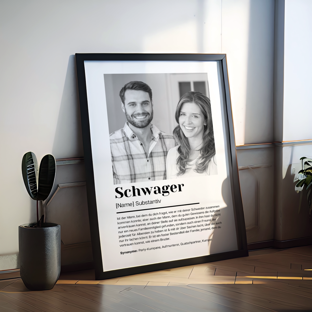 Fotoposter Definition SCHWAGER personalisiert
