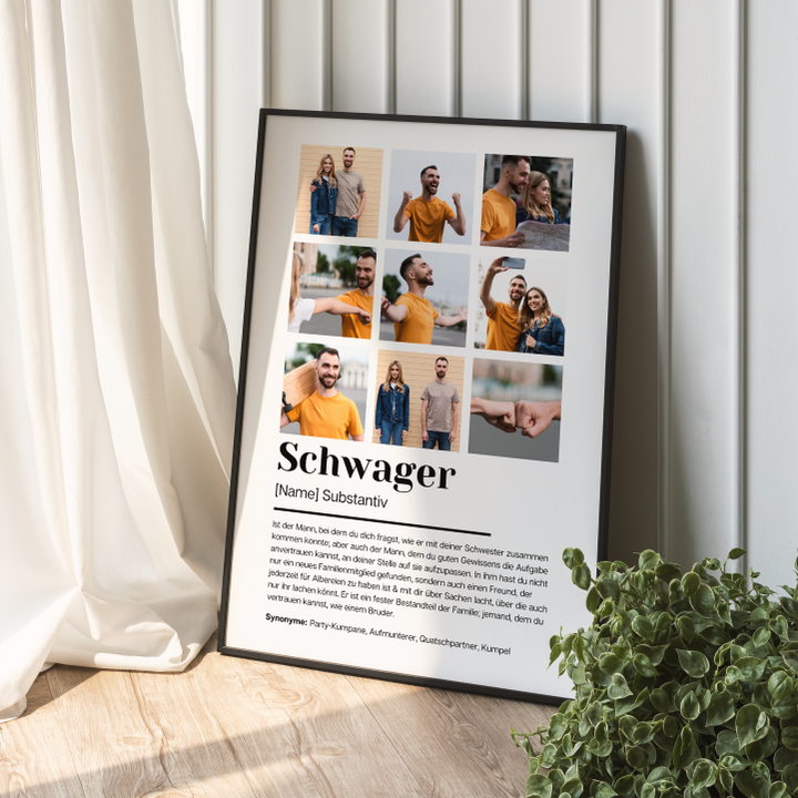 Poster Fotocollage Definition SCHWAGER personalisiert