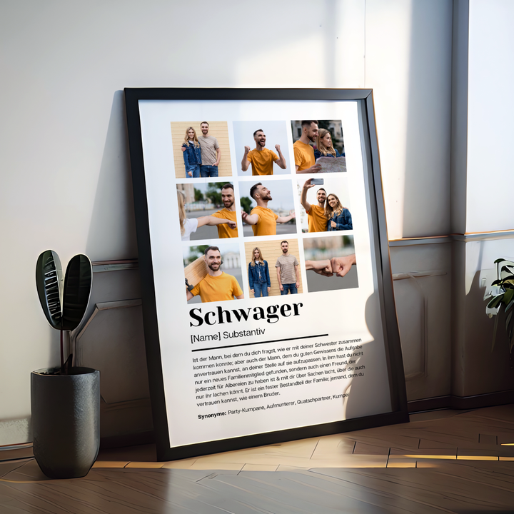 Poster Fotocollage Definition SCHWAGER personalisiert