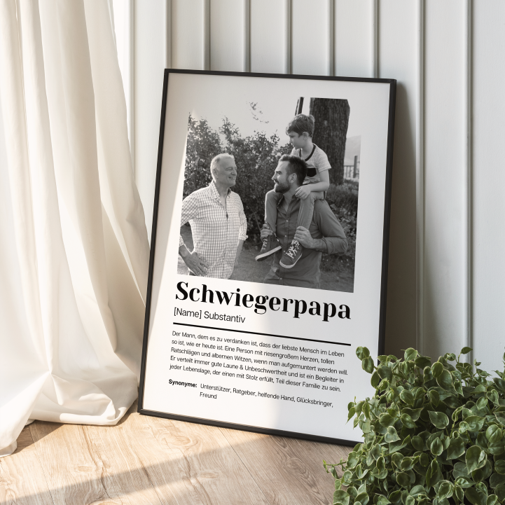 Fotoposter Definition SCHWIEGERPAPA personalisiert