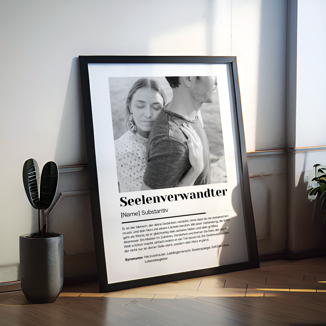 Fotoposter Definition Seelenverwandter personalisiert