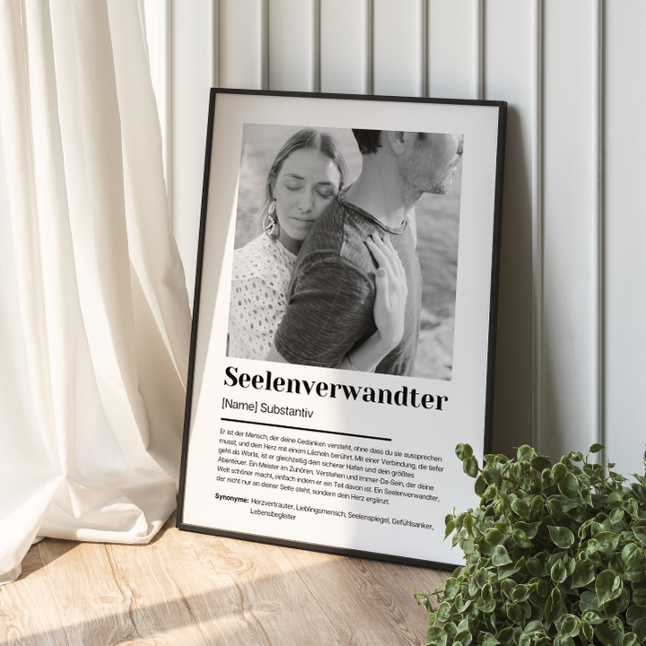 Fotoposter Definition Seelenverwandter personalisiert