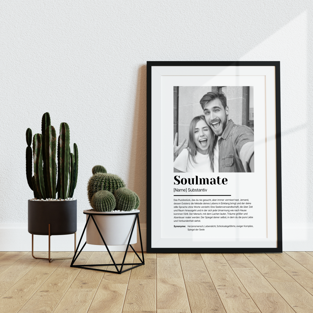 Fotoposter Definition SOULMATE personalisiert