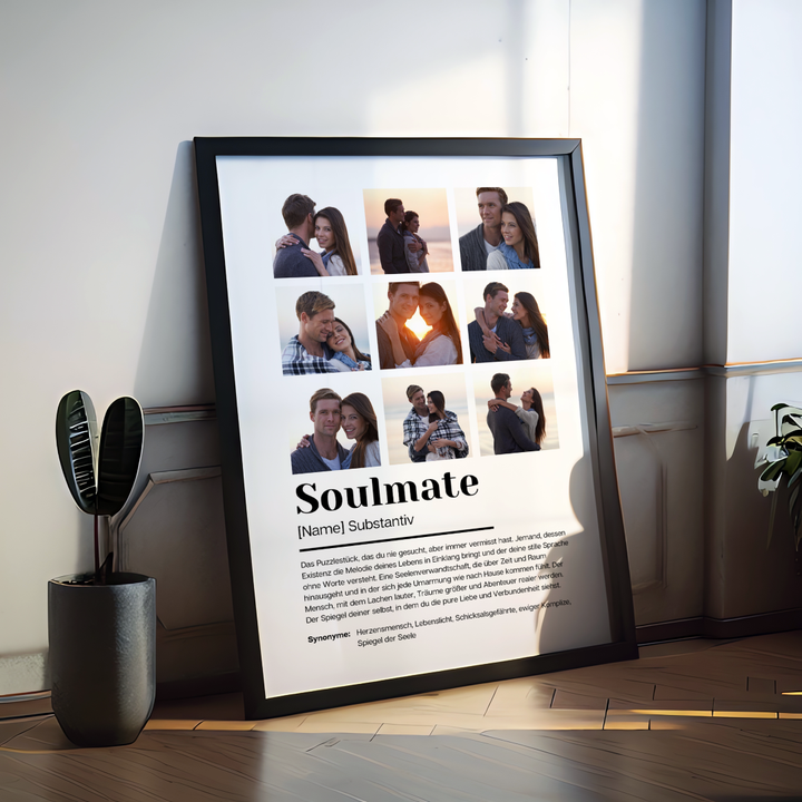 Poster Fotocollage Definition SOULMATE personalisiert