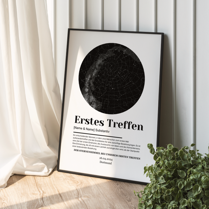 Sternenhimmel Poster Definition Erstes Treffen personalisiert