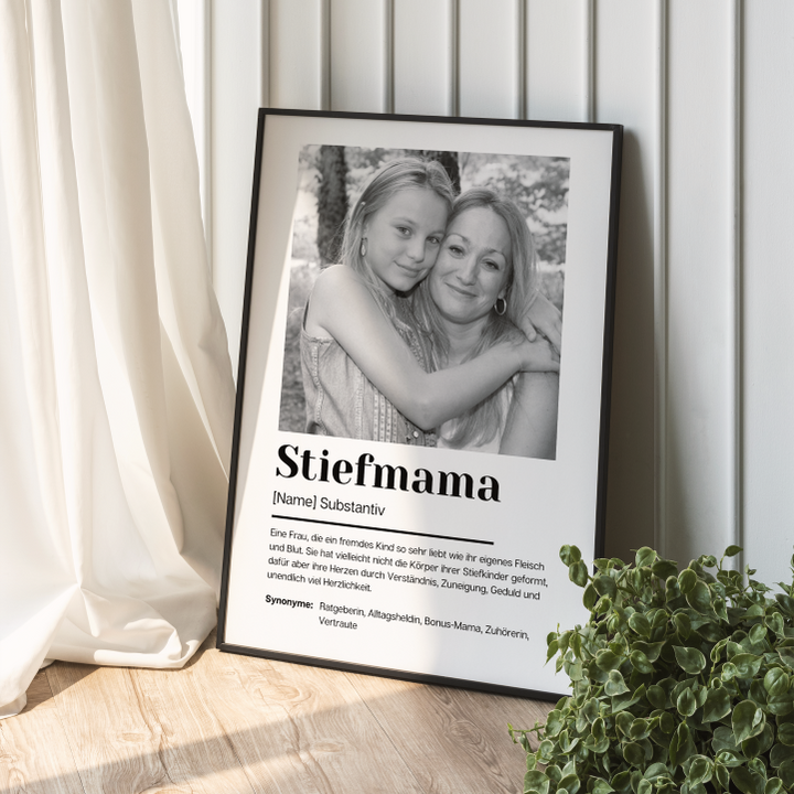 Fotoposter Definition STIEFMAMA personalisiert