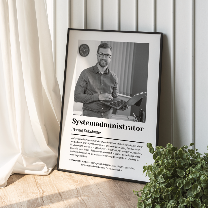 Fotoposter Definition SYSTEMADMINISTRATOR personalisiert