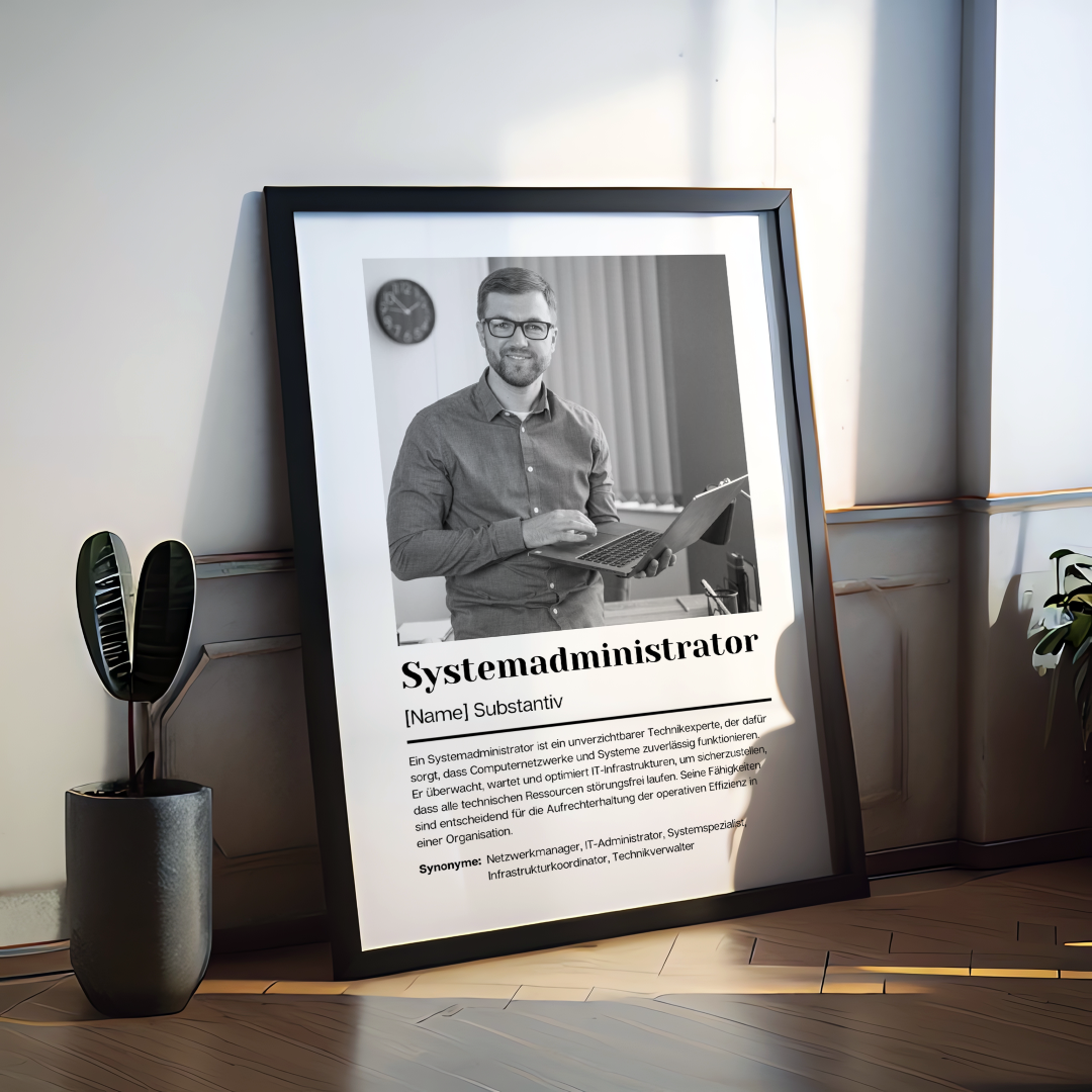 Fotoposter Definition SYSTEMADMINISTRATOR personalisiert