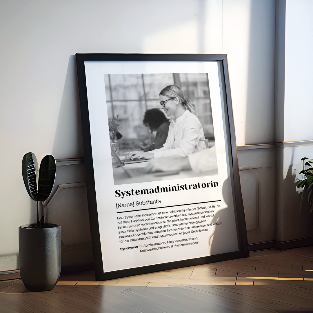 Fotoposter Definition SYSTEMADMINISTRATORIN personalisiert