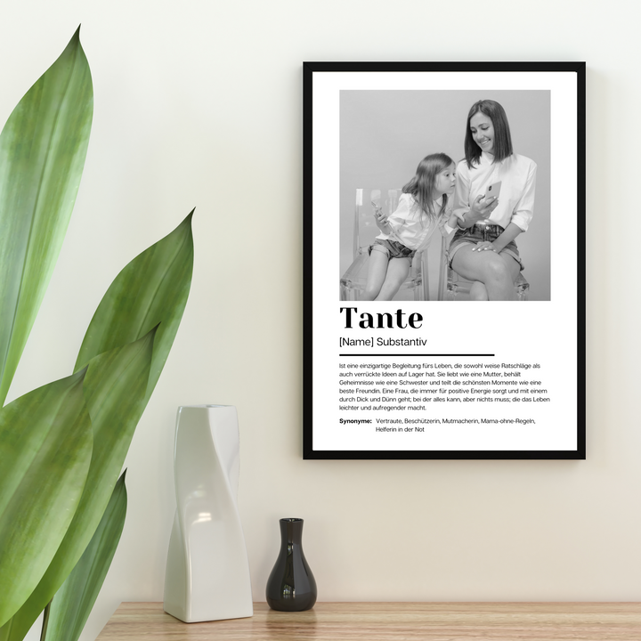 Fotoposter Definition TANTE personalisiert