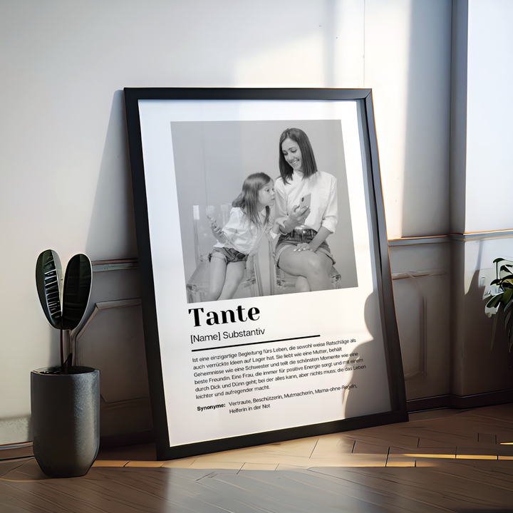 Fotoposter Definition TANTE personalisiert