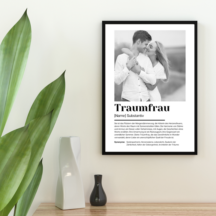 Fotoposter Definition TRAUMFRAU personalisiert